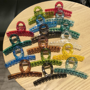 丝带抓夹发抓鲨鱼夹 13cm冰透经典 韩国进口AZNAVOUR AZ发饰透明11