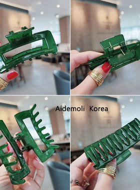 韩国进口 AZNAVOUR AZ 发饰好用的镂空方形抓夹发抓中大号12色