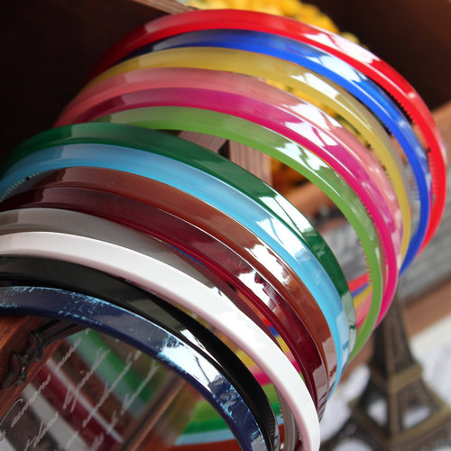 韩国进口经典纯色0.9cm多色发箍