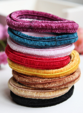 韩国进口发饰基础款百搭好搭纯色弹力粗发绳发圈皮筋黑色深棕头绳