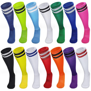 足球袜经典二道杠加厚毛巾底球袜子男款透气长筒组队训练运动袜