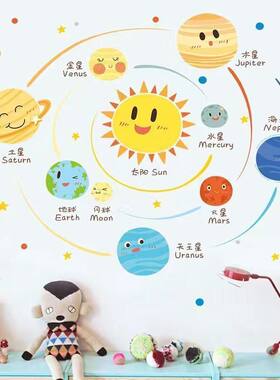 幼儿园pvc卡通宇航行员贴可移除
