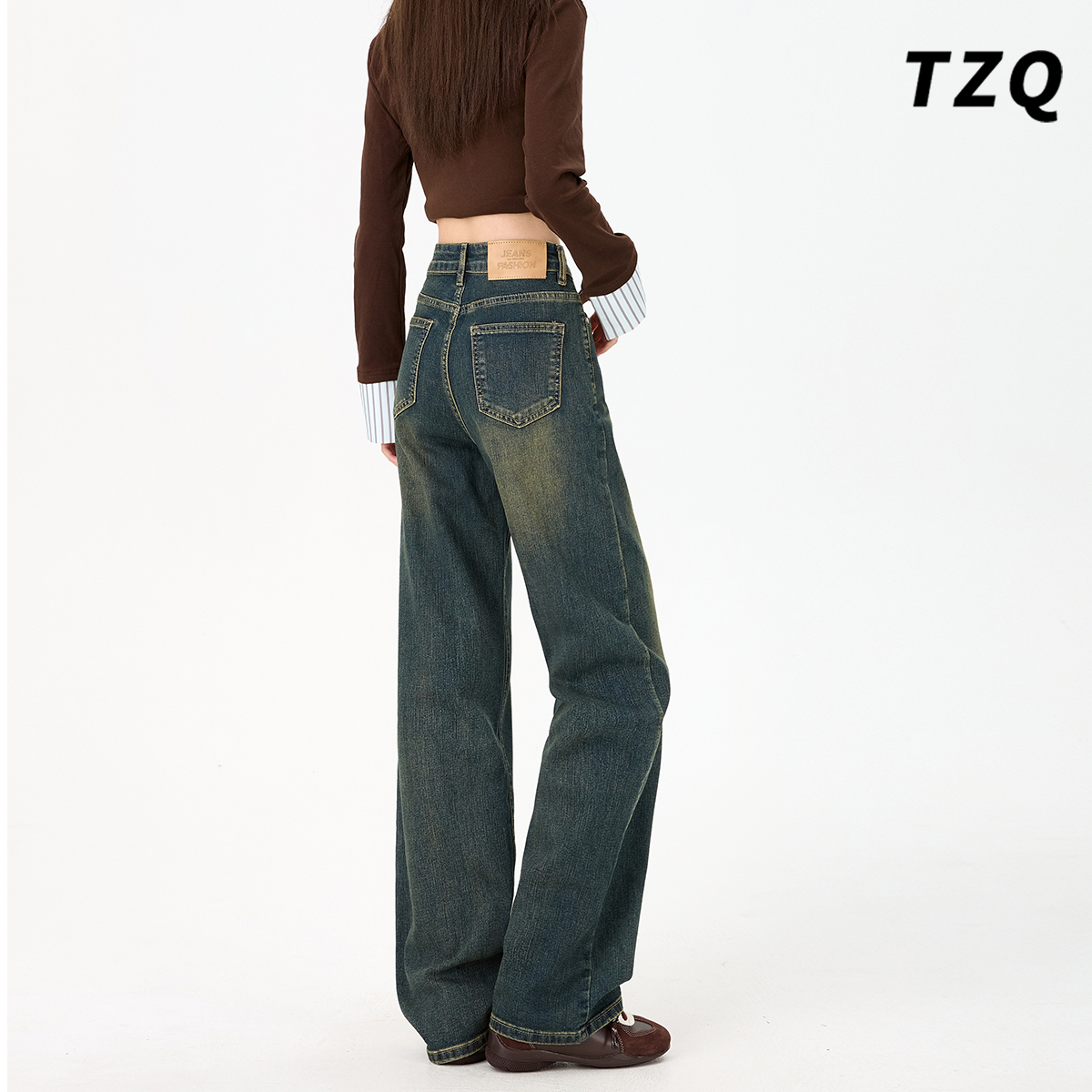 弹力百搭显瘦小个子直筒烟管裤子