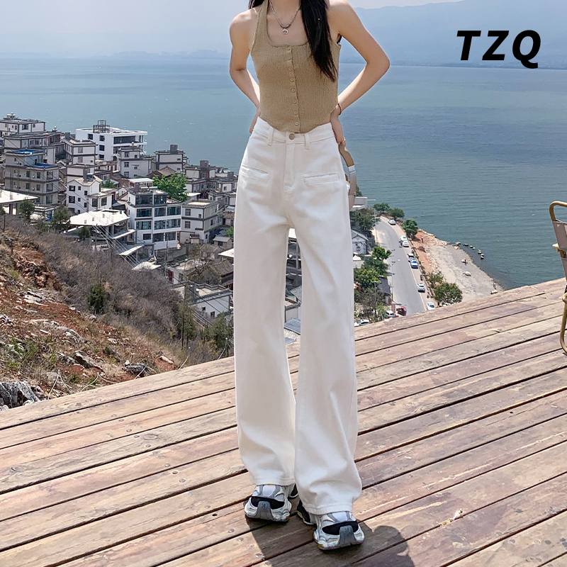 宽松显瘦慵懒风垂感拖地阔腿裤子