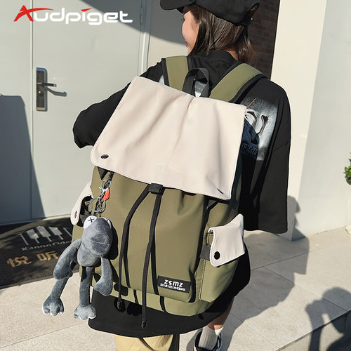 外出旅游上课双肩包2023新款帆布