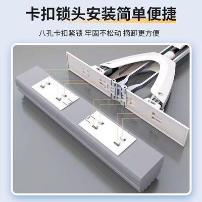 胶棉拖把头家用拖地墩布对折吸水替换装海绵拖替换头配件窄口通用