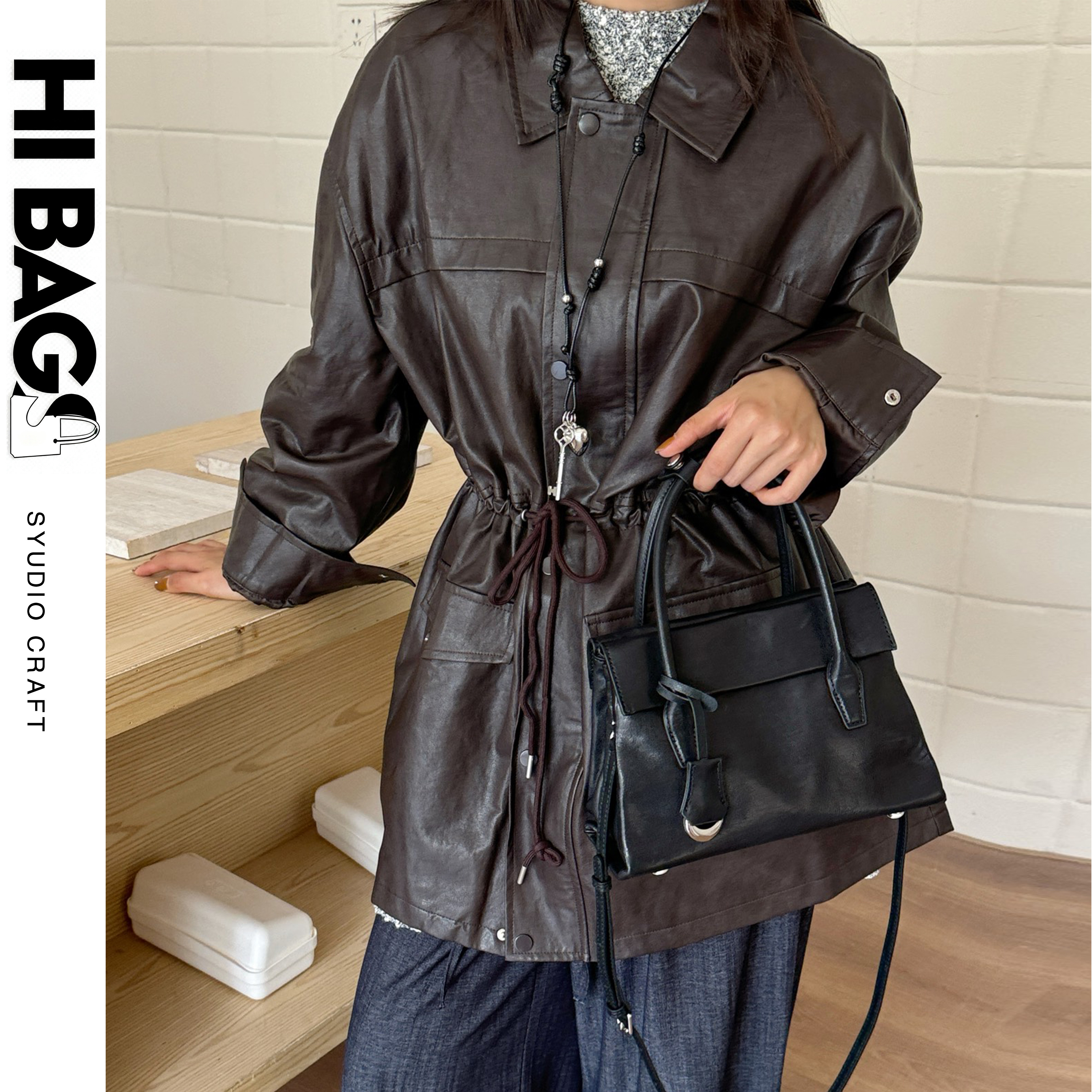 头层植鞣牛皮女包2025秋冬新款通勤手提包高级感百搭真皮单肩女包