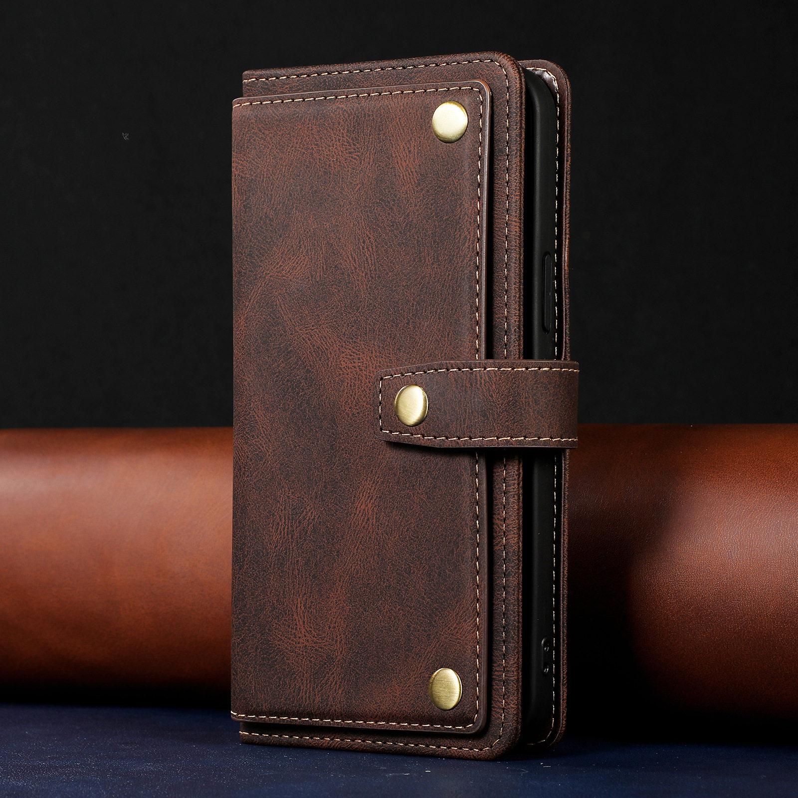 适用苹果13手机壳翻盖式iPhone17全包16promax防摔xs保护套15Plus真牛皮套14磁吸12插卡复古xr商务11外壳Air