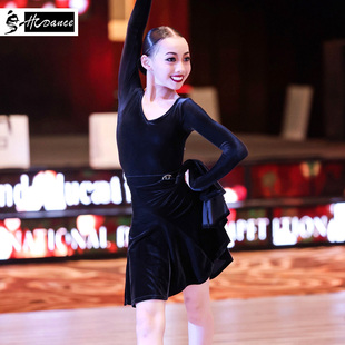 女童 HC6234 标准专业表演比赛规定赛服装 皇朝拉丁舞服新款 HC7218