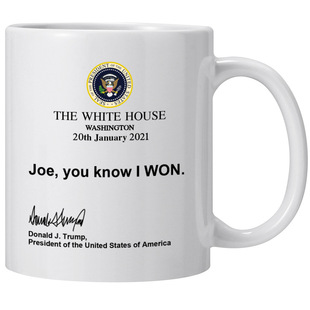 Won陶瓷咖啡马克杯子外贸新款 Joe Know 创意茶水杯Trump You