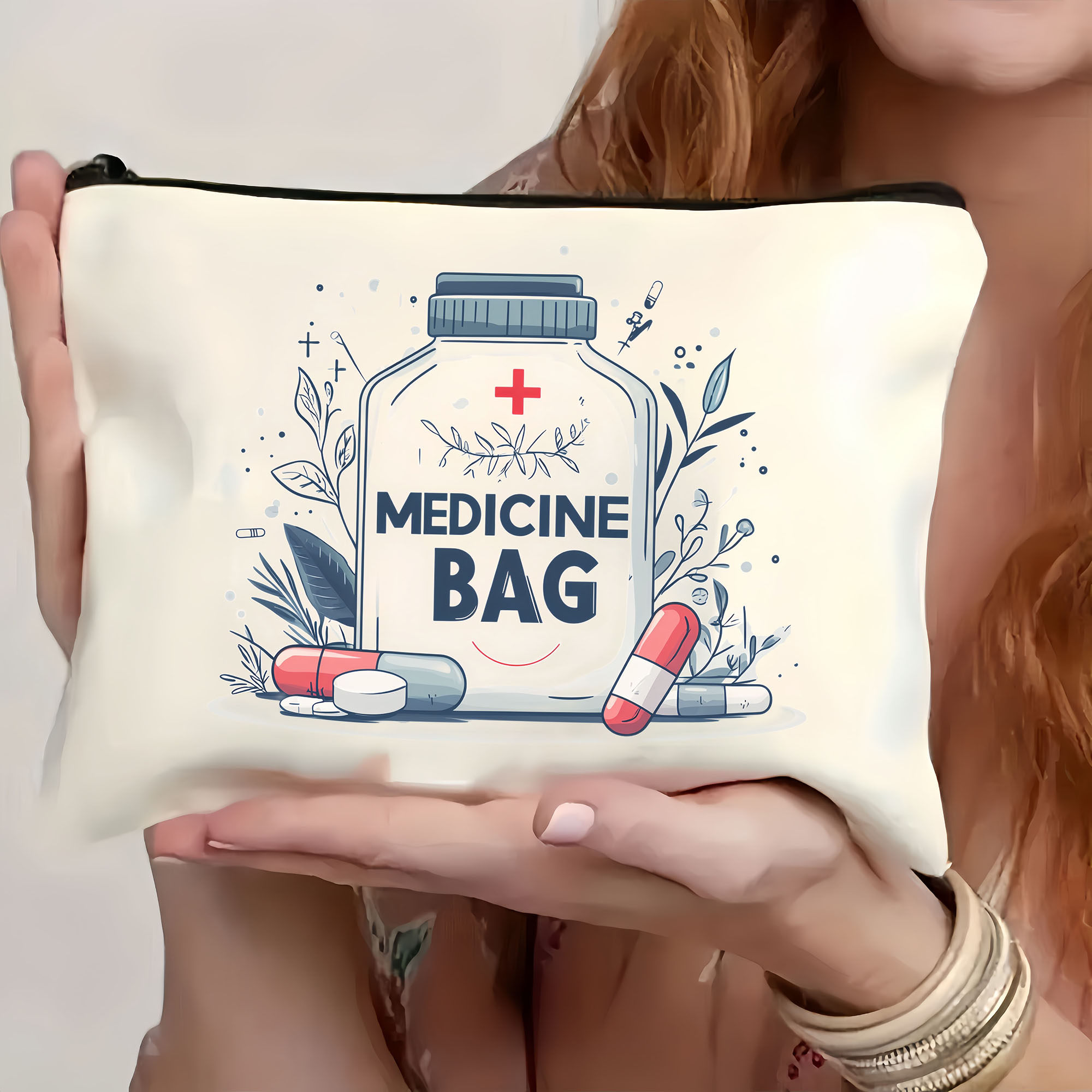 跨境亚马逊热卖数码印花化妆包便携物品便携式药物收纳袋礼物