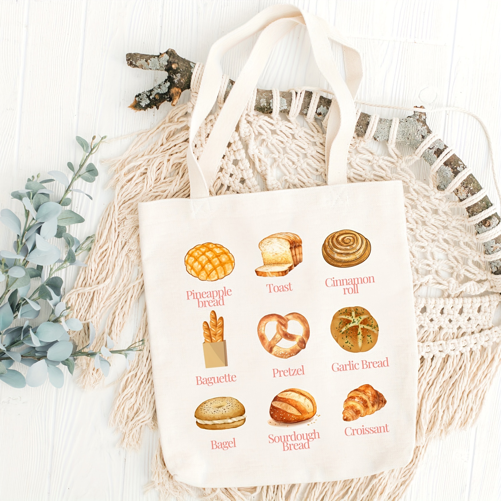 原创法式面包小手拎包帆布包