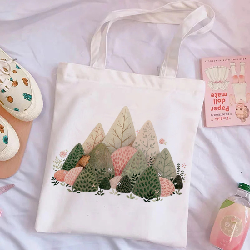 女士可爱卡哇伊植物印花原宿休闲帆布购物袋手提包单肩包,箱包皮具/热销女包/男包,时尚帆布包,淘宝优惠券,粉丝福利购,淘宝优惠卷
