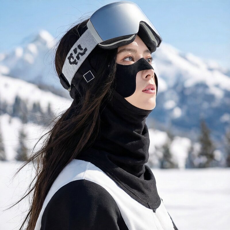 专业滑雪面罩男女士羊毛保暖户外运动防风防寒护脸护具骑行头套冬