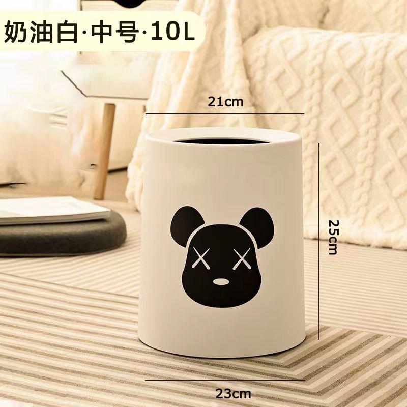 垃圾桶家用大号圆形大容量客厅卧室轻奢厨房卫生间高颜值办公室