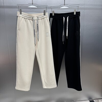 男士秋冬磨毛系绳直筒卫裤潮