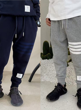 TB经典款深灰色浅灰宝宝男女幼儿园中小儿童运动休闲裤子包邮