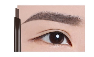 韩国柜79~爱li//小@wu双头自动旋转眉笔2#灰褐色 防水防汗不脱妆