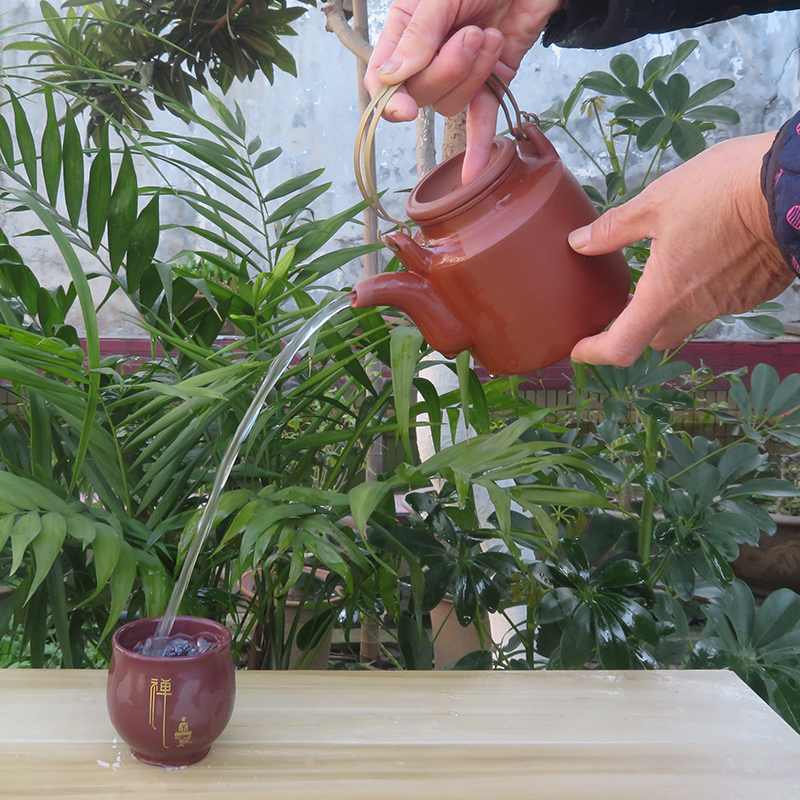 老艺人制平盖直桶洋桶壶提梁壶