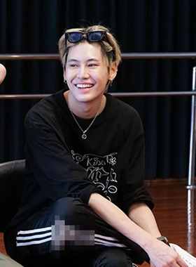 BounPrem同款字母印花男女纯棉韩版宽松学生长袖T恤圆领上衣服