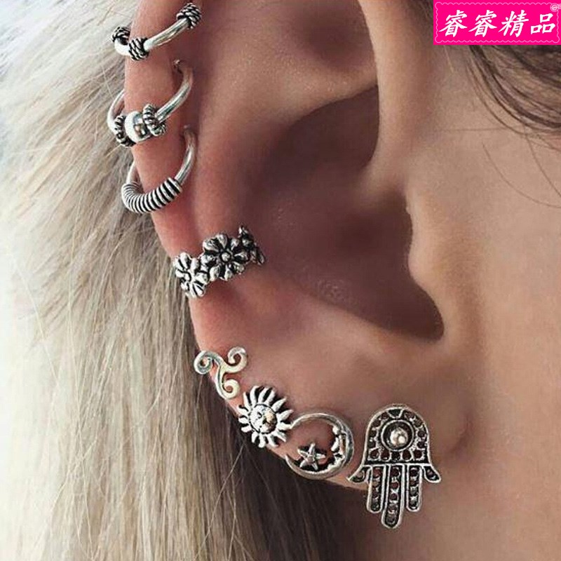 female Stud Earrings Bohemian women Jewelry Ear clip earring