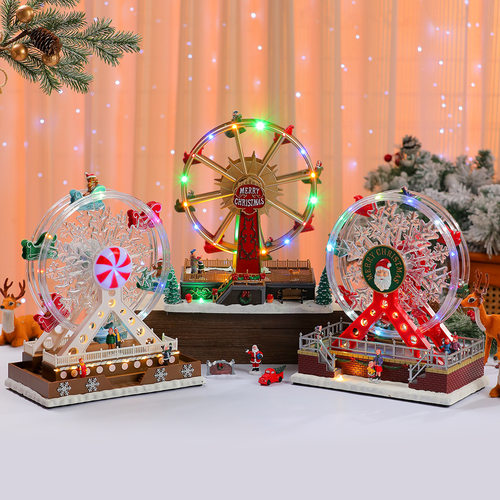 圣诞 Rotating luminous Ferris wheel music box Christmas gift