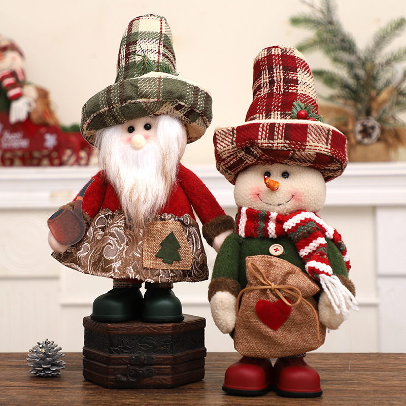 雪人Christmas decorations Santa Claus standing posture Doll