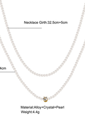 小众设计颈链复古气质珍珠项链女