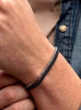 women Simple chain couple bracelet set unisex bracelets手链