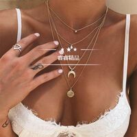 FEMALE FASHION Accessories Multilayer Moon Women's NECKlace