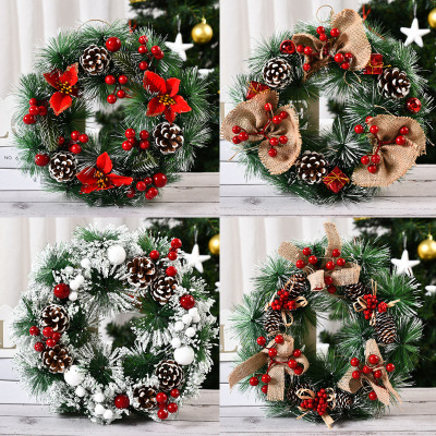 花环 Christmas decoration wreath door hanging Garland party