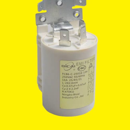 适用滚筒洗衣机电容滤波器 12A/16A EMI干扰抑制器滤波器FC86-B/C