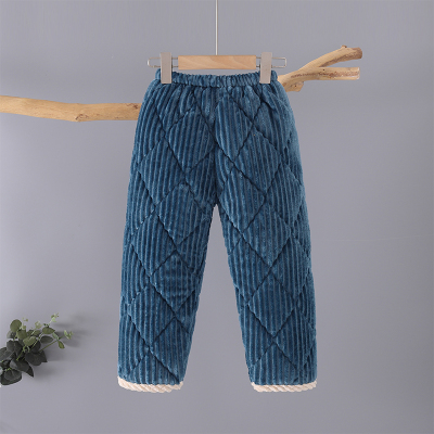 冬季儿童三层加厚款夹棉裤子