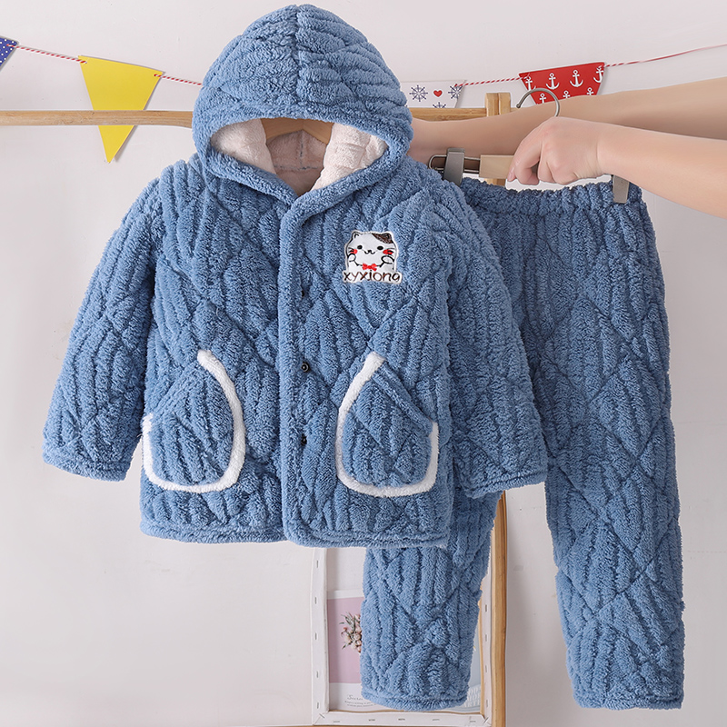 2024冬季儿童珊瑚绒睡衣