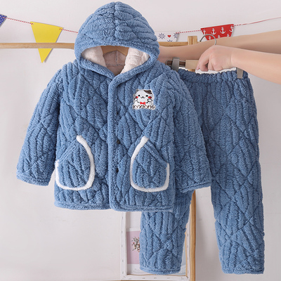 2024冬季儿童珊瑚绒睡衣