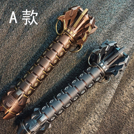 机甲师K新款人物装备花纹伸缩唐横刀/伸缩锏原创武器3D打印制作