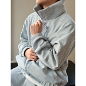 宽松休闲卫衣男抗菌立领两穿外套 春季 SANBAI叁佰 充气颈枕卫衣