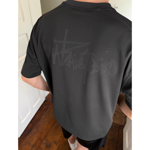 美式 SANBAI叁佰 速干华夫格 夏季 男高级户外华夫格T恤 休闲短袖