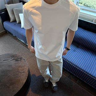 凉感防晒T恤男300g正肩修身 SANBAI叁佰 鱼骨正肩T2.0 夏季 短袖