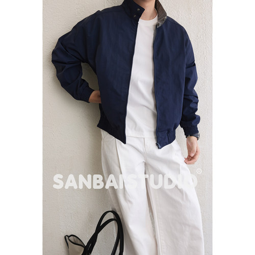 SANBAI叁佰双面穿哈灵顿夹克