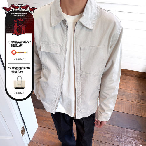 SANBAI工装帆布翻领夹克