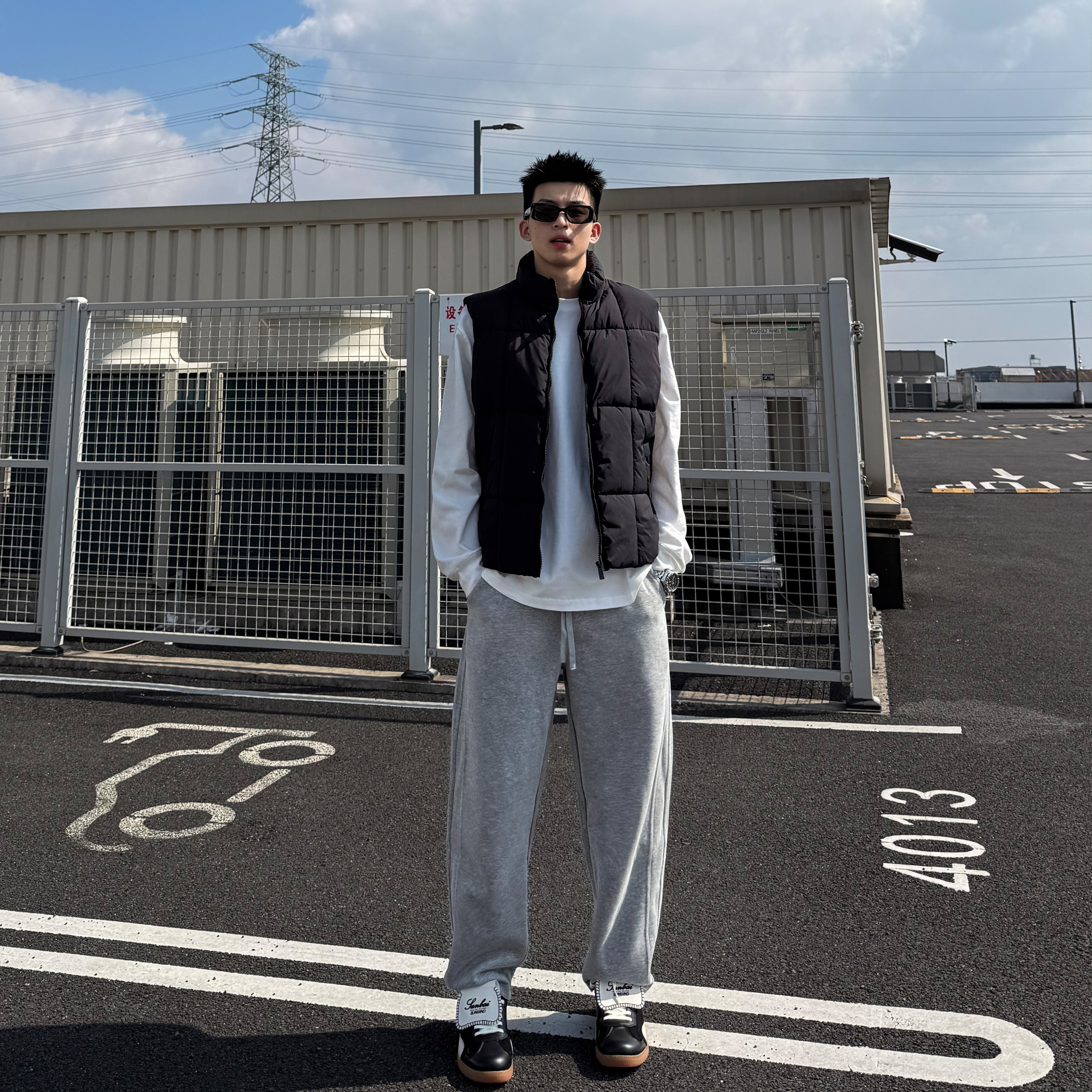 SANBAI叁佰加厚保暖马甲