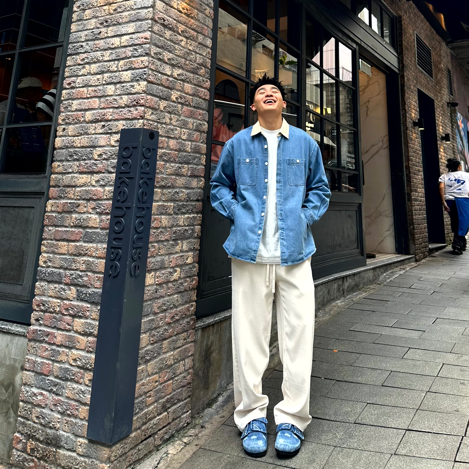 SANBAI加厚灯芯绒休闲长裤