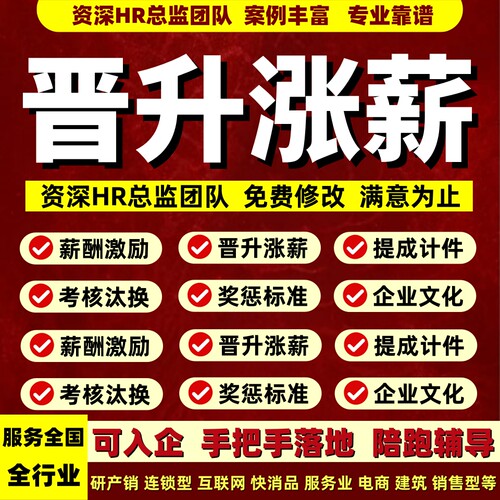 薪酬设计与绩效考核全案薪酬绩效设计定制绩效考核方案设计定制