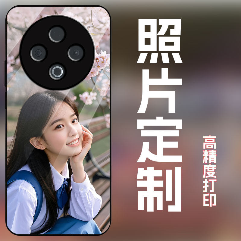 适用vivoy500手机壳定制来图定制照片自拍照宝宝照婚纱照DIY个人艺术照订做全包保护套玻璃壳简约创意个性