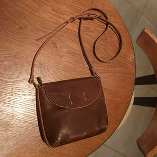 森系复古文艺森女头层牛皮手工真皮手机单肩斜挎马鞍包手机小包包