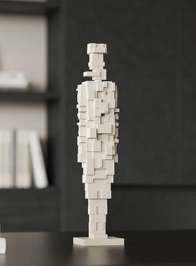 简约现代办公马赛克人物名片底座