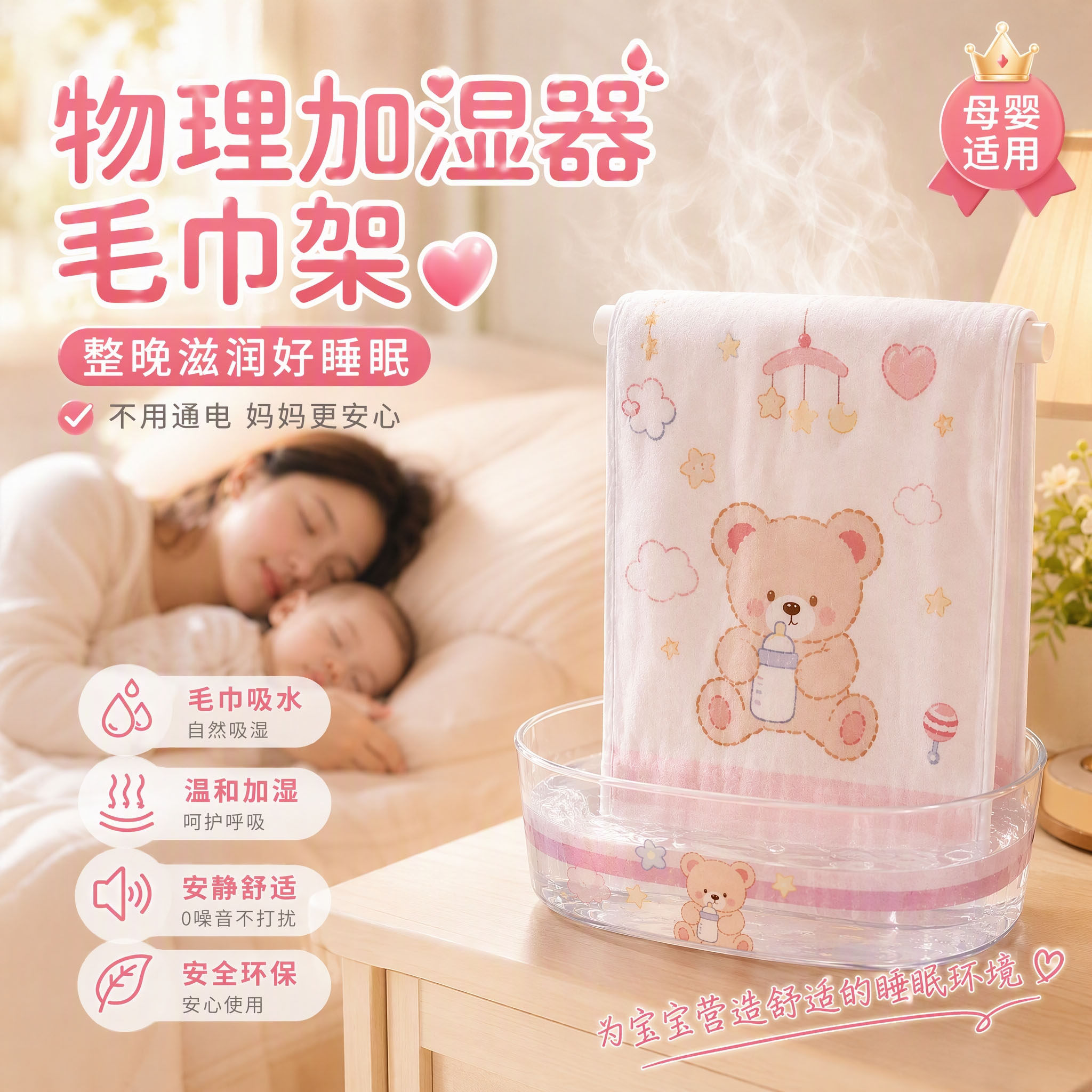 自制物理加湿器毛巾架