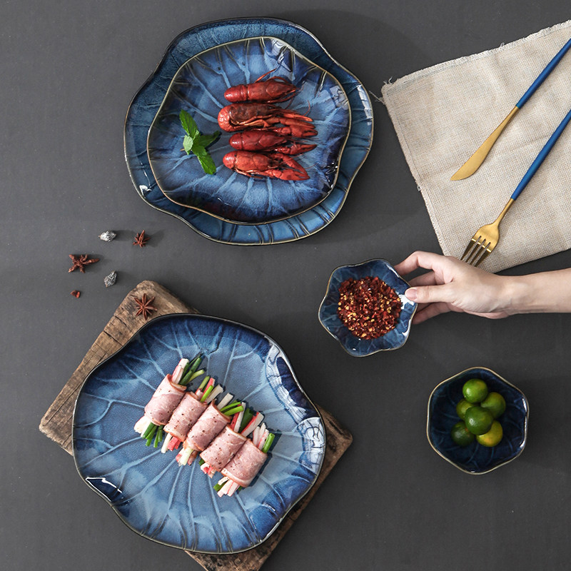 日式摆台一人食盘子碗餐具异形盘套装餐厅寿司店用日式陶瓷甜品,餐饮具,盘,淘宝优惠券,粉丝福利购,淘宝优惠卷