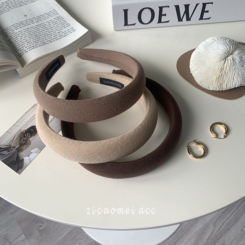 海绵发箍高颅顶复古头箍气质发卡